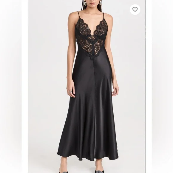 RODARTE NEW WITH TAGS Black Lace Slip Dress